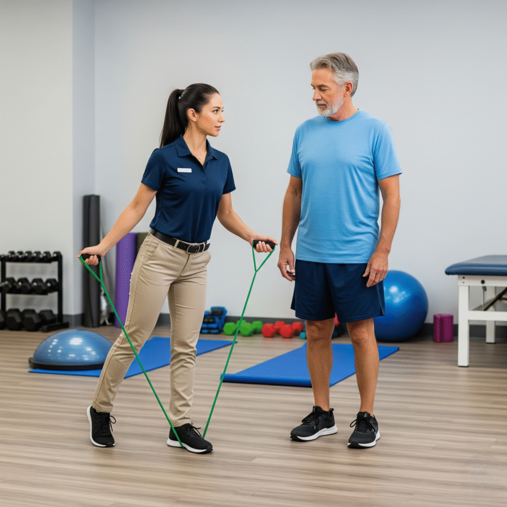exercise with resistance bands