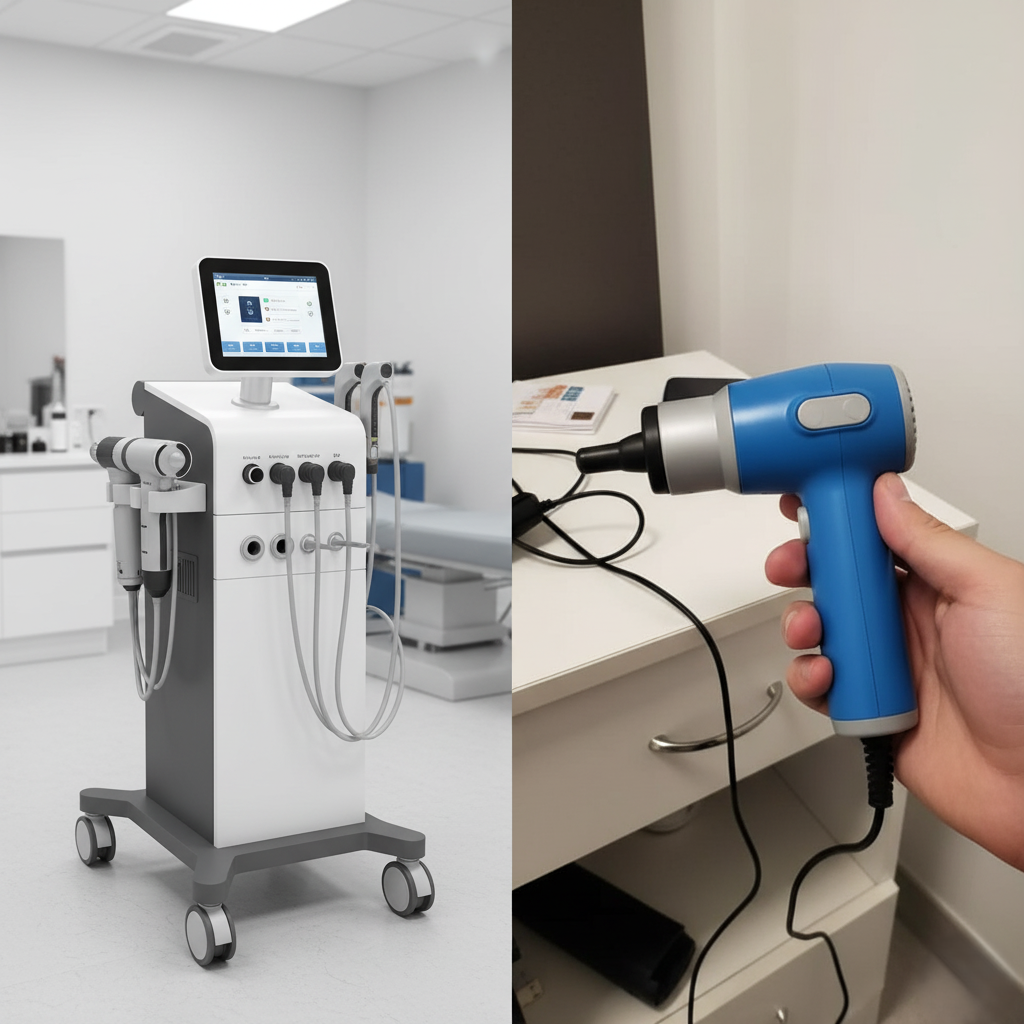 How deep does a shockwave therapy penetrate, for Fort Lauderdale Professional grade shockwave machine vs. inexpensive consumer gadget.