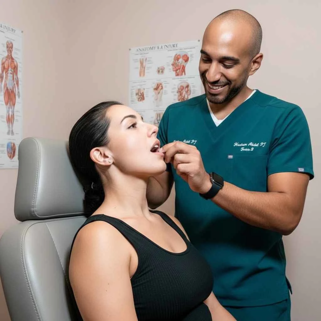 TMJ doctor near me in Fort Lauderdale. patient consulting with TMJ doctor