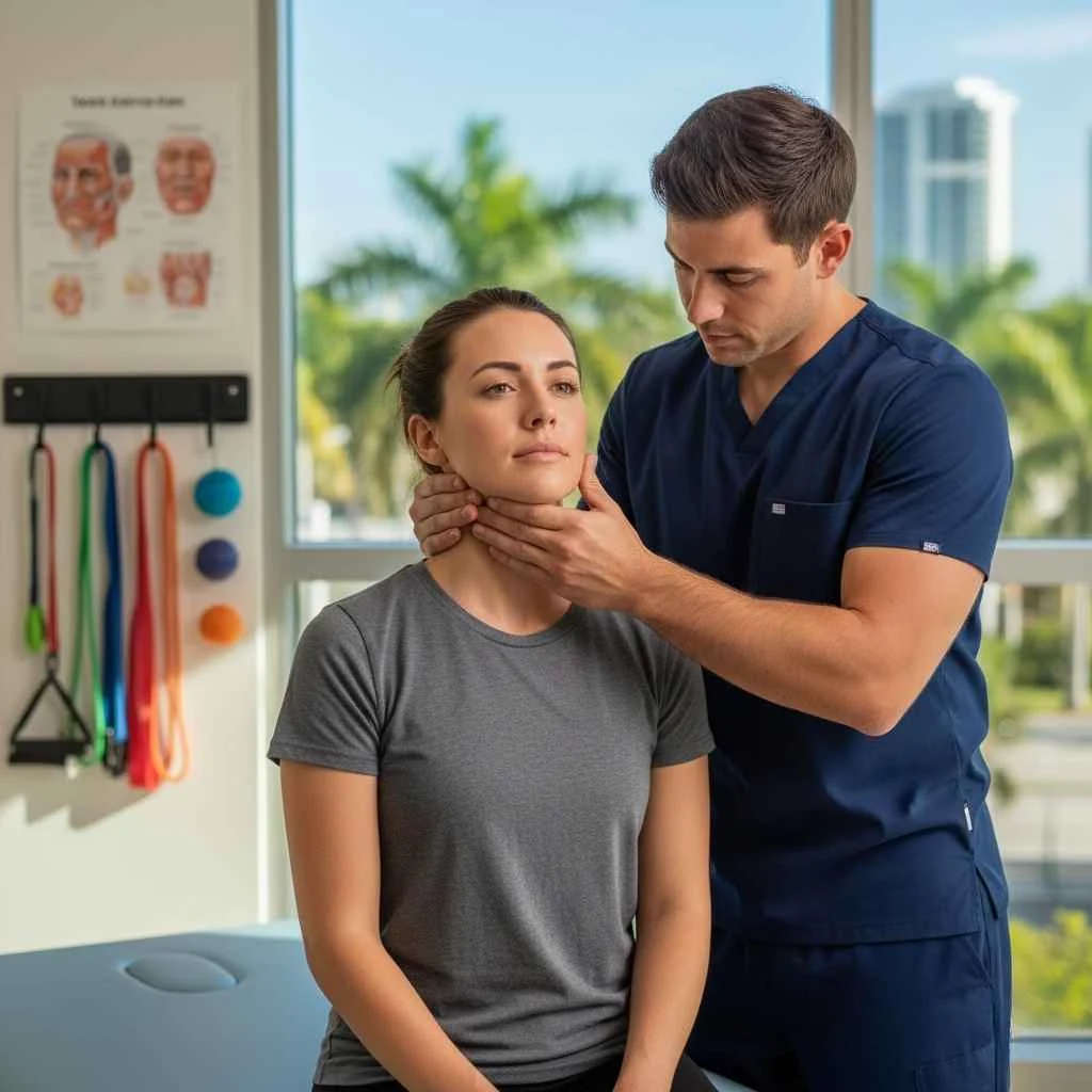 How TMJ is Treated for Fort Lauderdale Patients? TMJ physical therapy session