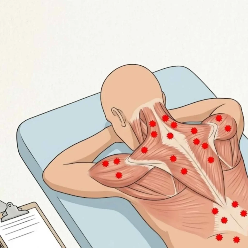 Dry Needling in Fort Lauderdale for Muscle Pain Relief diagram showing muscle trigger points