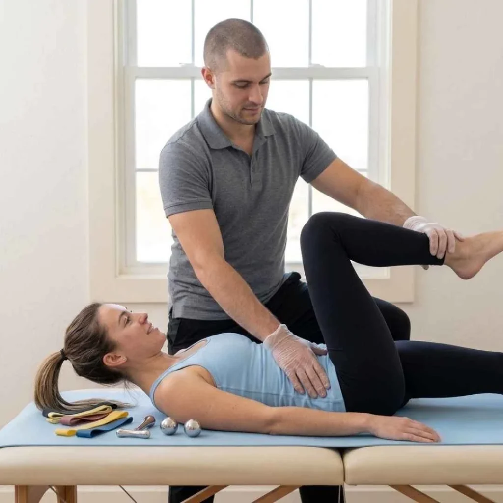 Back Pain Relief: Specific Stretches to Strengthen Lumbar Muscles Physical therapy session for low back pain relief and lumbar strengthening.
